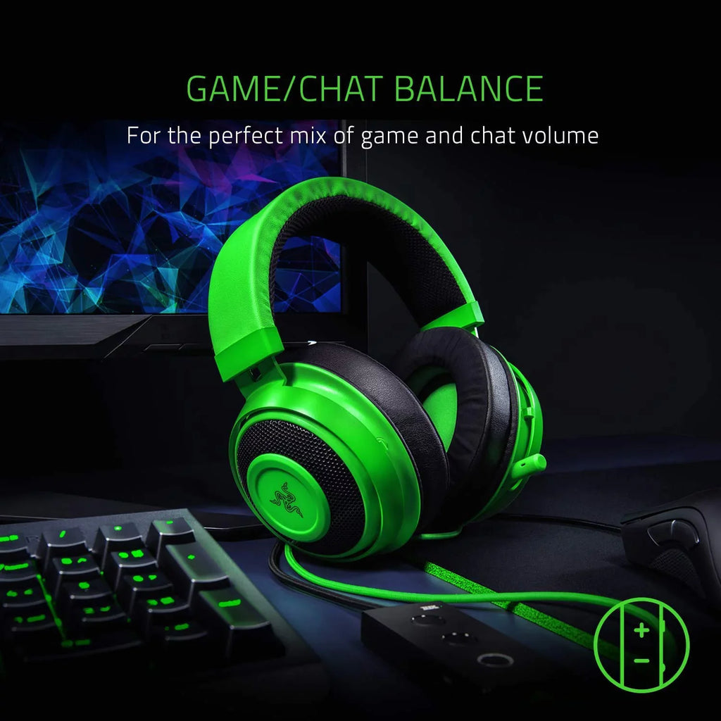 Xbox Control PC, Kraken Cushions Audio - - PS4, Edition: Tournament Ear Switch, Spatial - Devices THX Razer Cooling Green Works with One, Audio Mobile Headset Gel-Infused - Full Gaming
