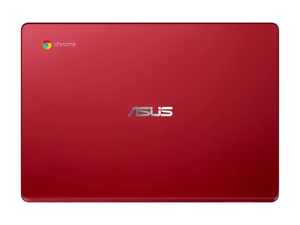 Intel ASUS Red, Chromebook 32GB 4GB Flash Storage, C223NA-DH02-RD Laptop Celeron, in RAM, 12,