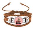 Ornament Shows Jewelry Fashion Leather Sport Deco Cat Bracelet Wristband Tap Art