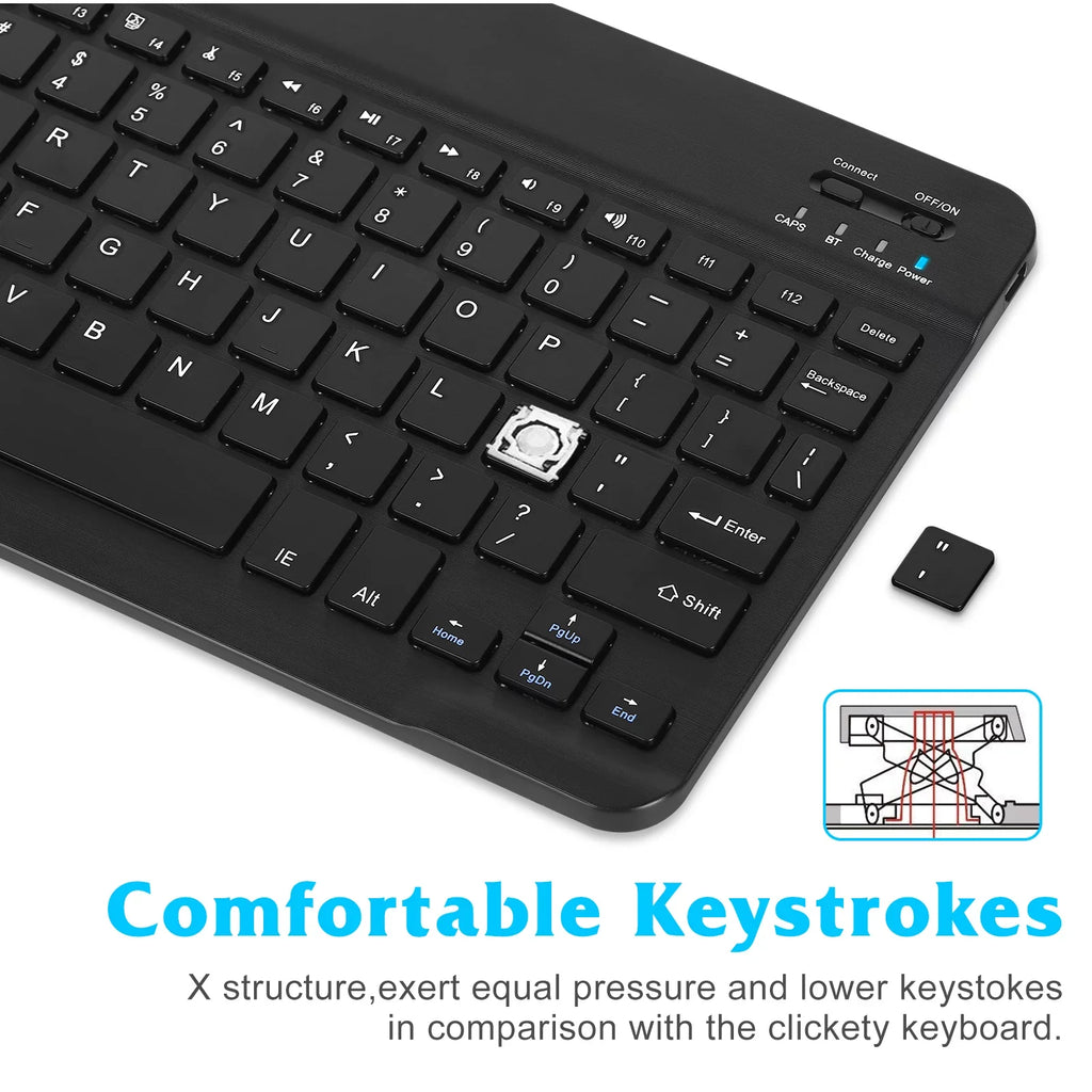 and 5G Pro Rechargeable Axon Combo Bluetooth Mouse Keyboard Mac/Tablet/iPad/PC/Laptop Bluetooth for All Ultra Black and Slim Keyboard - and Mouse Full-Size Ergonomic Enabled ZTE Onyx 30