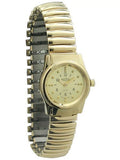 Gold-Tone Womens Exp. Watch with Band Braille