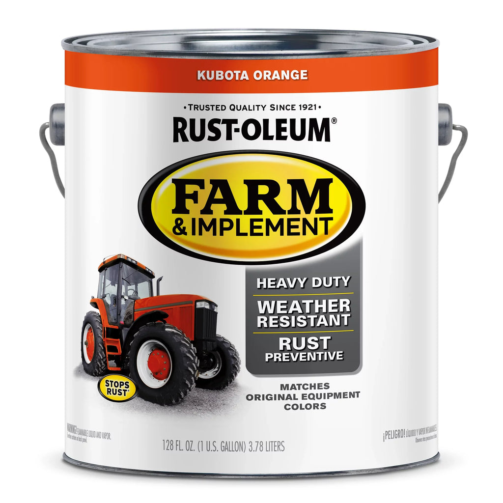 Kubota 2 Farm and Gloss Rust-Oleum Implement Paint- Pack Orange , Gallon, Specialty