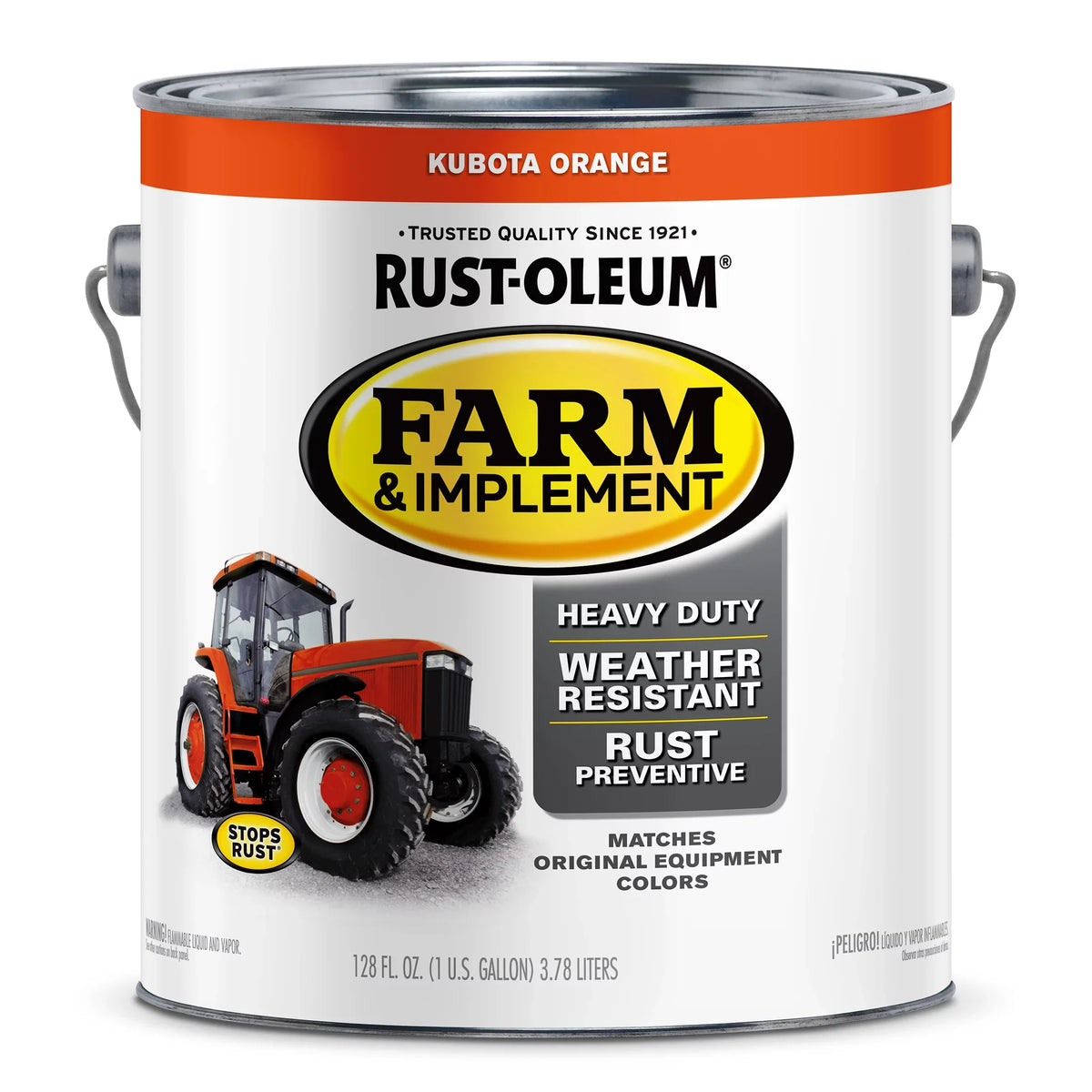 Kubota 2 Farm and Gloss Rust-Oleum Implement Paint- Pack Orange , Gallon, Specialty