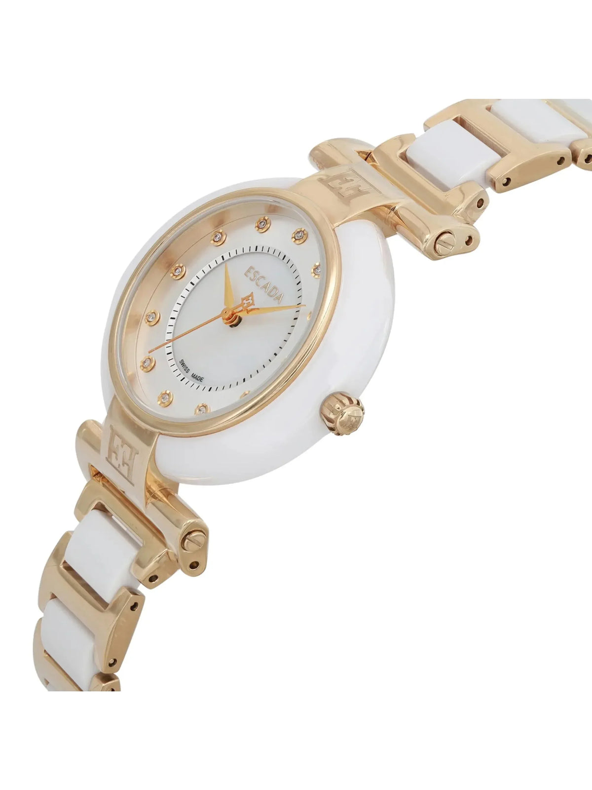 Lauren Tone Escada E2135014 Gold Ceramic Ladies Pre-owned Watch (Good)