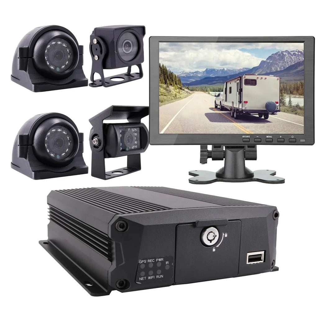 Recorder Car AHD Car Side Vehicle Vision 2.0MP H.264 Kit Waterproof Rear 10 with Night JOINLGO View Screen MDVR Camera 1080P inches Channel 4 Front Video Mobile DVR