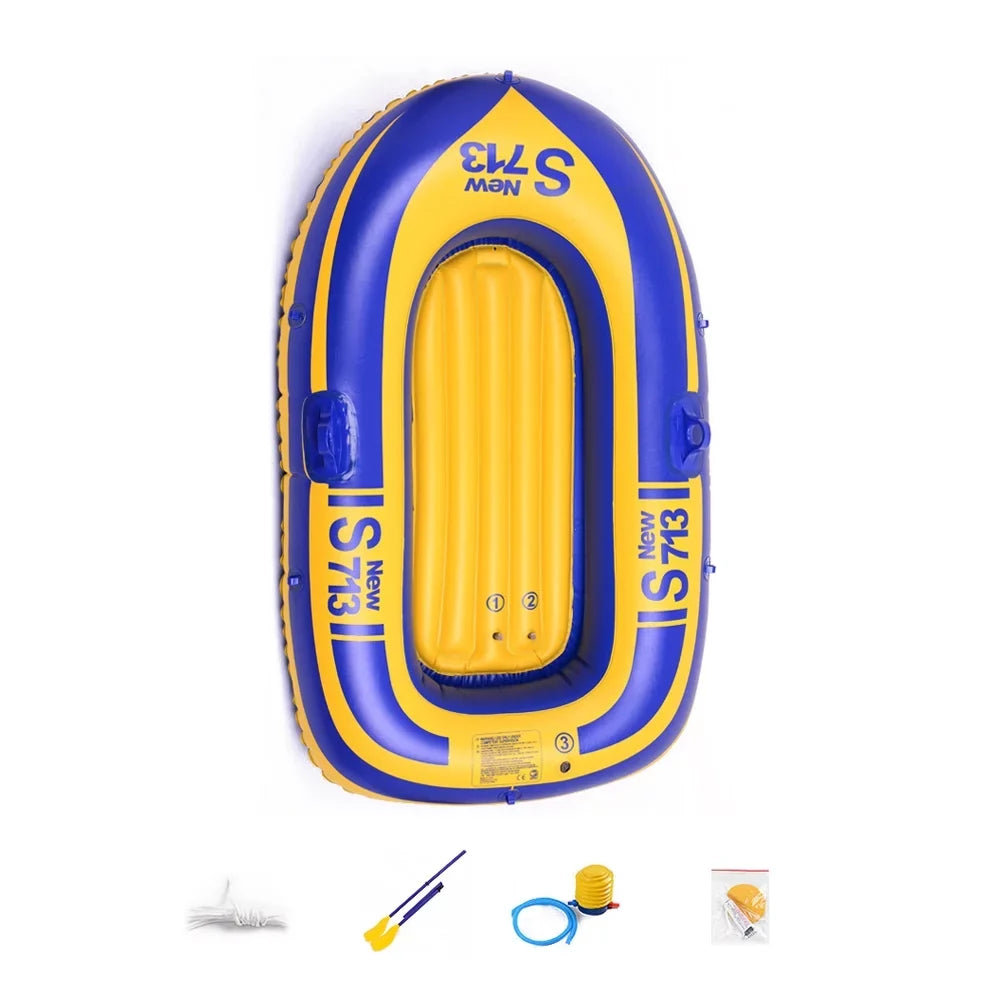 Rowing Boat with Fishing Oars Kayak 2 Sports River Water Inflatable Outdoor PVC Eccomum 1-People Lake Dinghy Paddle Raft
