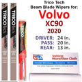 XC90 Beam 2020 (Set Blade of w/Rear Wiper Wipers 3) Volvo