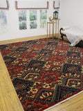 x 9'10" Aria Rug, Reggie 7'11" Red/Blue