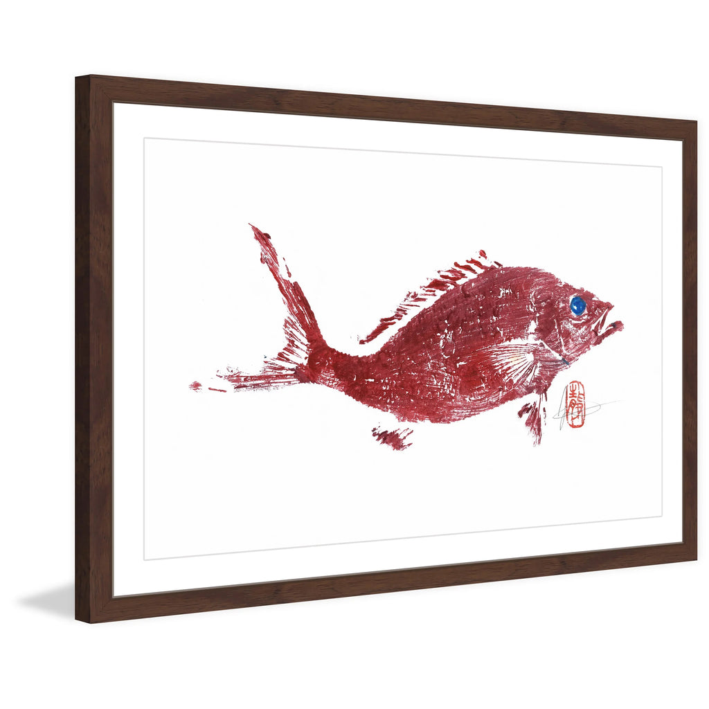 2" Print Framed "Red Snapper Painting
