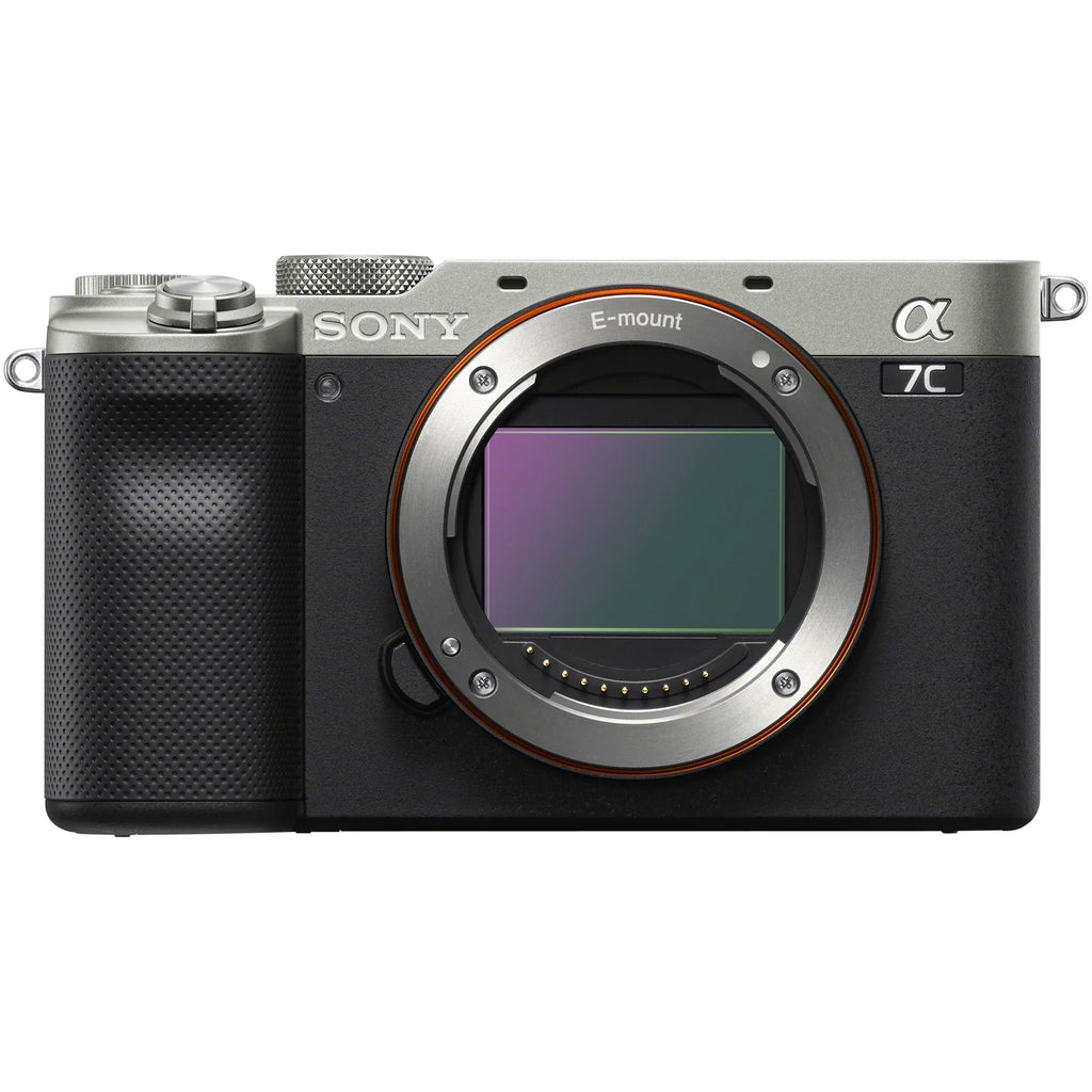 '+ Bundle ILCE7C/S a7C Case with Lens Alpha Extra Silver Body Gear Flash Filters Deco Interchangeable + + + Mirrorless Battery Accessories Full Only 7C and Frame 64GB Sony Card Kit + Camera Software