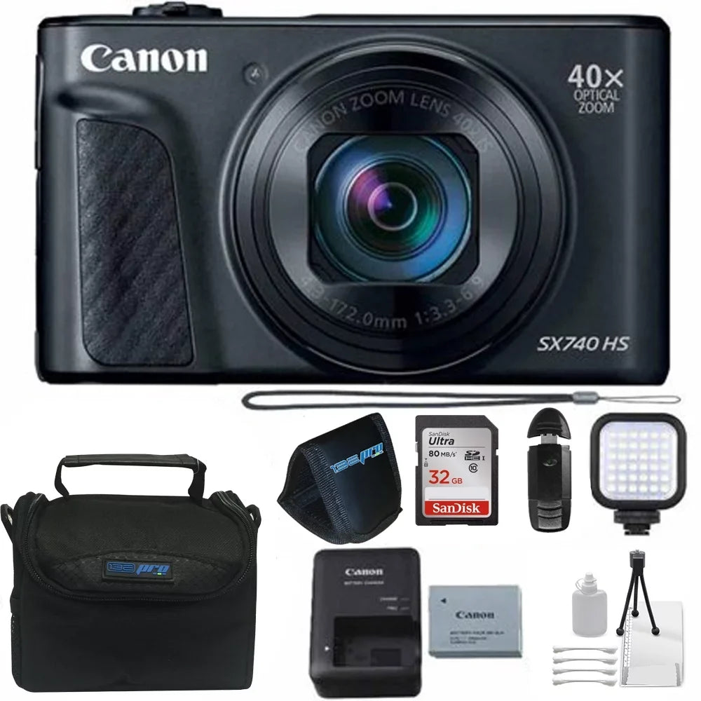Buzz-photo 40x Zoom PowerShot Optical Camera Canon 32GB HS with Kit Digital SX740