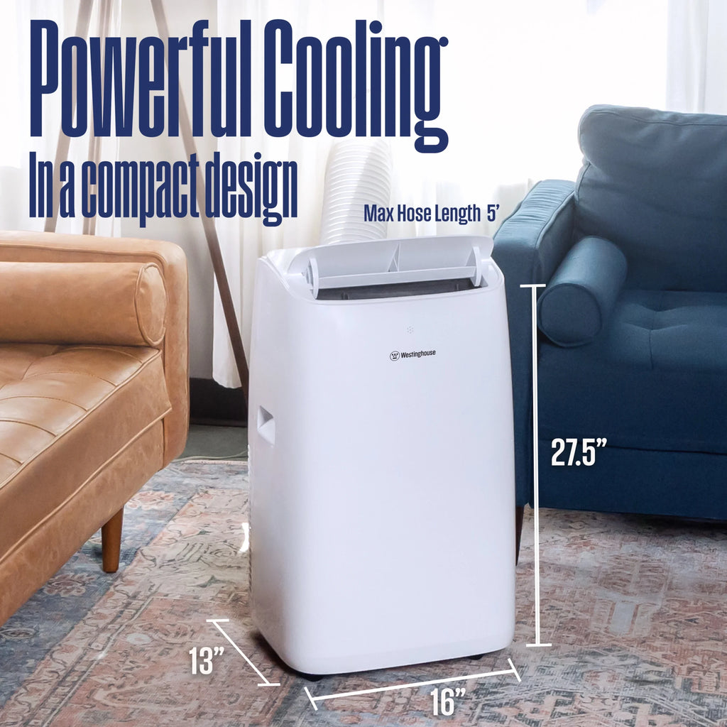Remote Portable Ft Conditioner 14,000 Sq Smart & to Westinghouse App, 700 Air with up with Dehumidifier BTU