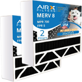 Filter FILXXCAR0020 AIR. by 8 to FILTERS 5 Pack AIRX Odor CLEAN Filter Carrier & Air FPR 2 with Eliminator Bryant MPR Compatible WICKED 700 Comparable MERV 20x25x5 Carbon