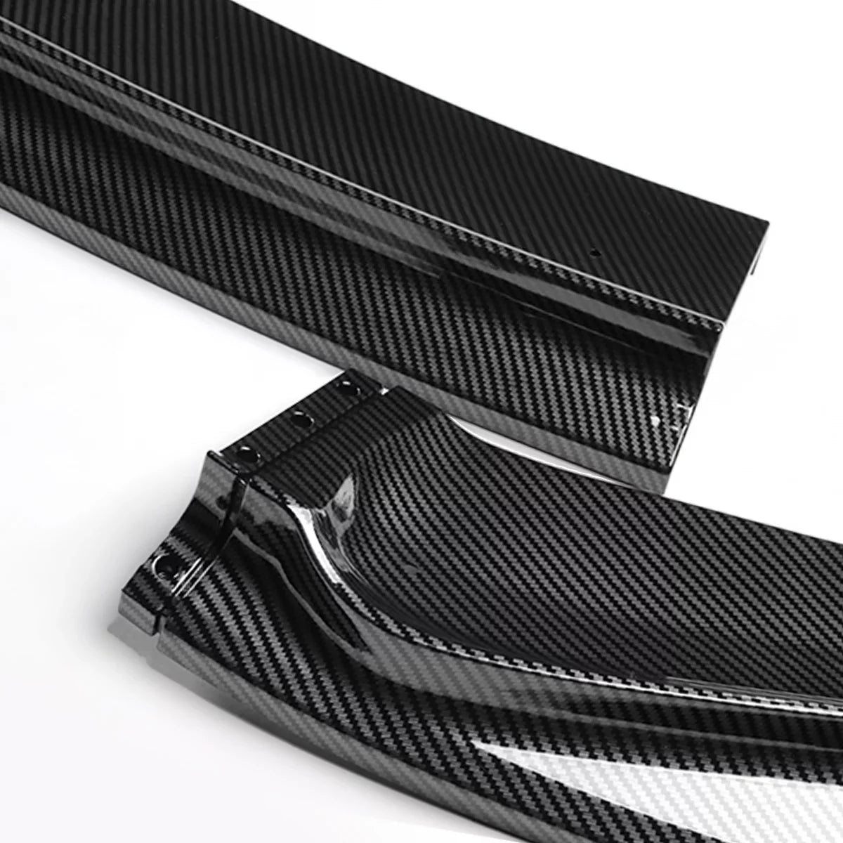 Honda 2017 Stabilizers Front Fiber DNA Lips Bumper 3Pcs 2014 Fit to w/Vertical 2-PU-669-PCF Carbon Kit Body Look Guard Motoring For