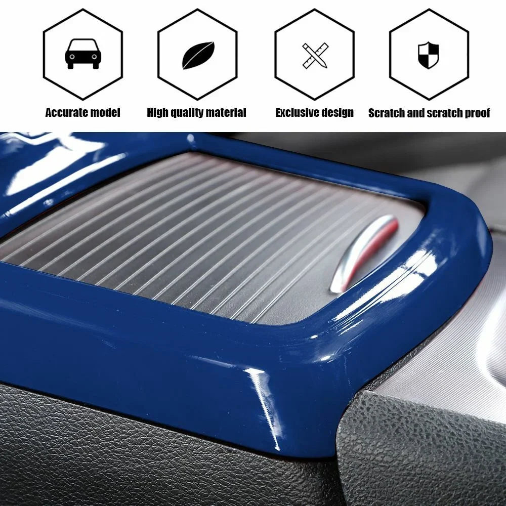 Central Holder Teledu + Console Trim Cover Inner Blue Panel Cup
