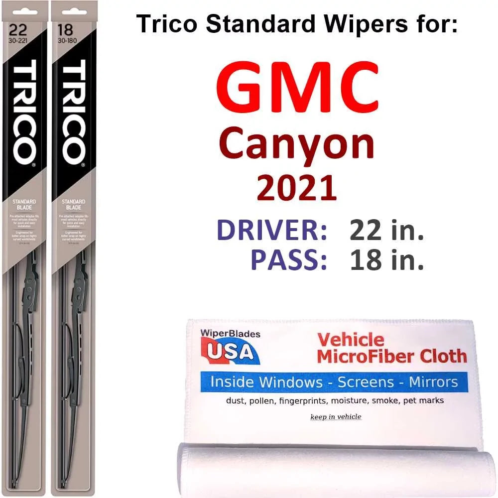 2021 Wiper GMC 2) Blades of (Set Canyon