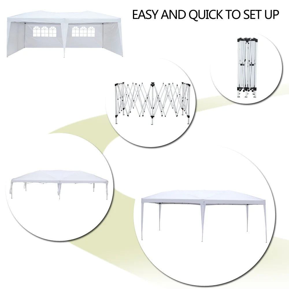 H) - 8.5)ft and x - x 10 Waterproof enjoy x our any 300 durable 250)cm x (L W x 49.83 Stay Windows tent! - dry (600 (20 with Tent event White Folding / x with -