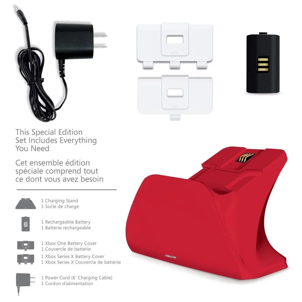 Controller Pro with Xbox Red Xbox Series Charging XS and Gear Rechargeable Charging Stand Pulse Universal 1100 for Station One Mah Battery, Xbox
