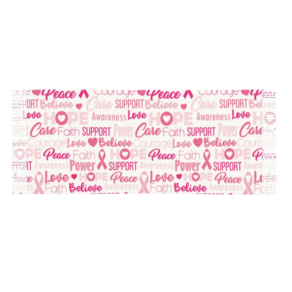 For Art Feel Wrap Women Scarf Bingfone Elegant Ribbons Warm Pink Large Breast Winter Gifts- Scarves Print Cashmere Cancer Awareness Soft Shawl