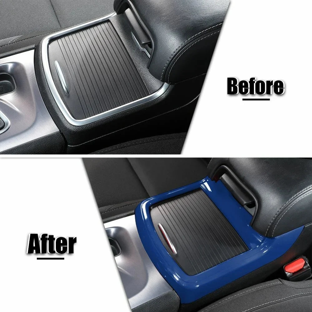 Central Holder Teledu + Console Trim Cover Inner Blue Panel Cup