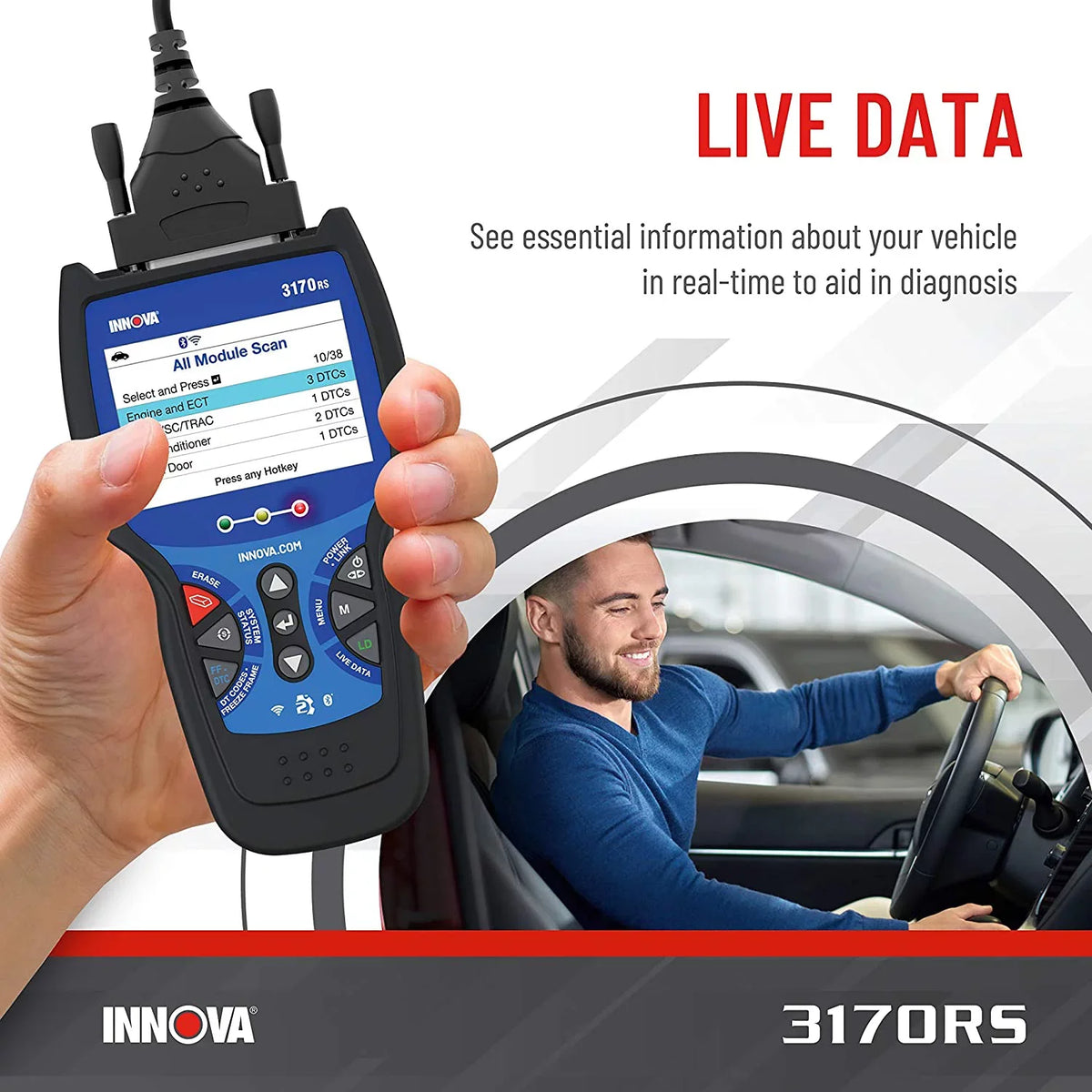 INNOVA Vehicle FixAssist Bluetooth Code 3170RS Scanner Diagnostic Reader