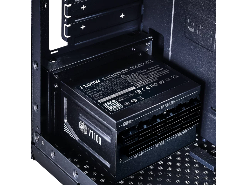 Form Fully Platinum Cooler SFX, Included, ATX Efficiency, Modular, V1100 1100W 80+ SFX ATX3.0, Fully Platinum Master Bracket Factor (MPZ-B001-SFAP-BUS) SFX