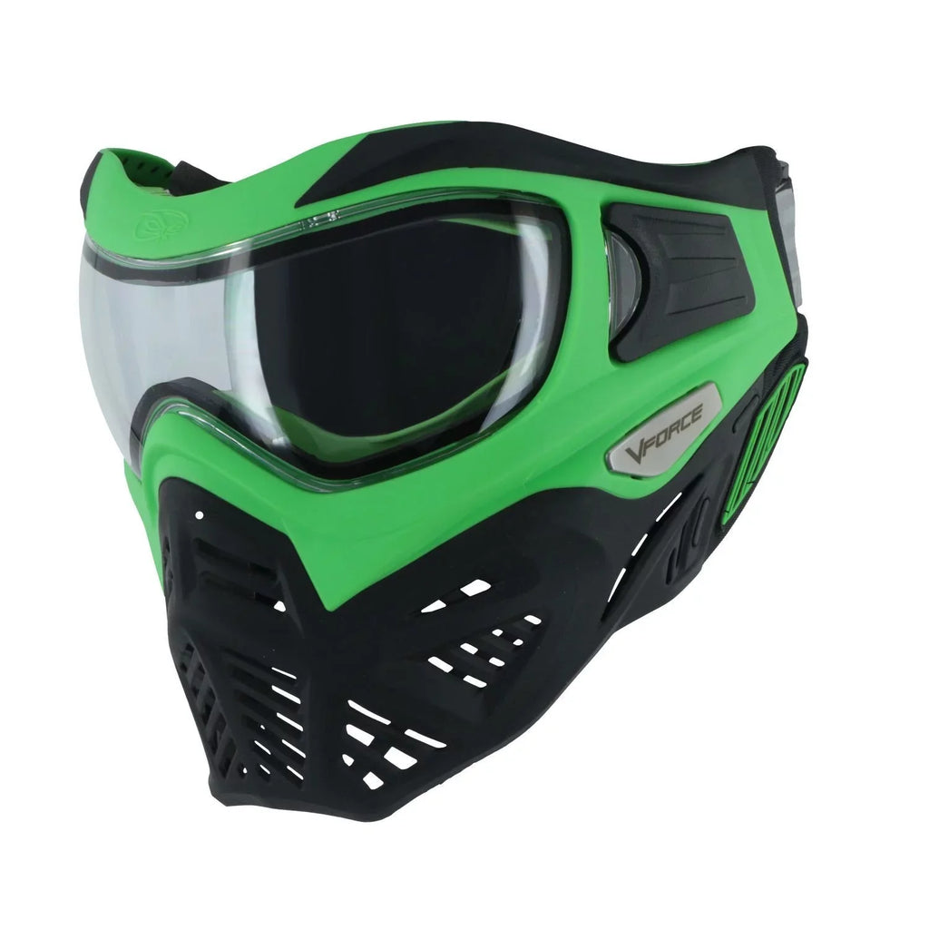 Goggle Green Thermal Clear Mask Black 2.0 V-Force Lens Paintball - Venom w Grill