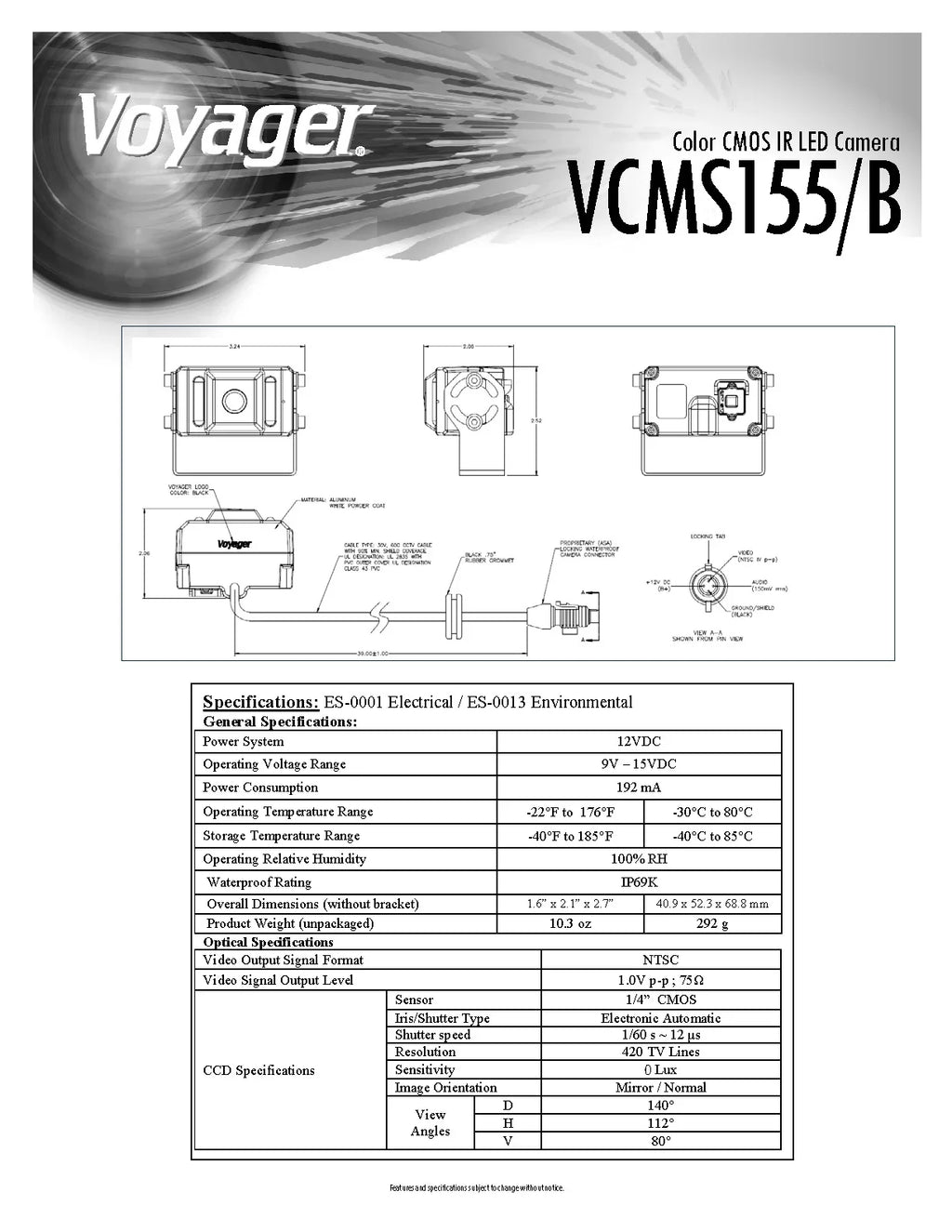 VCMS155 Camera Electronics ASA