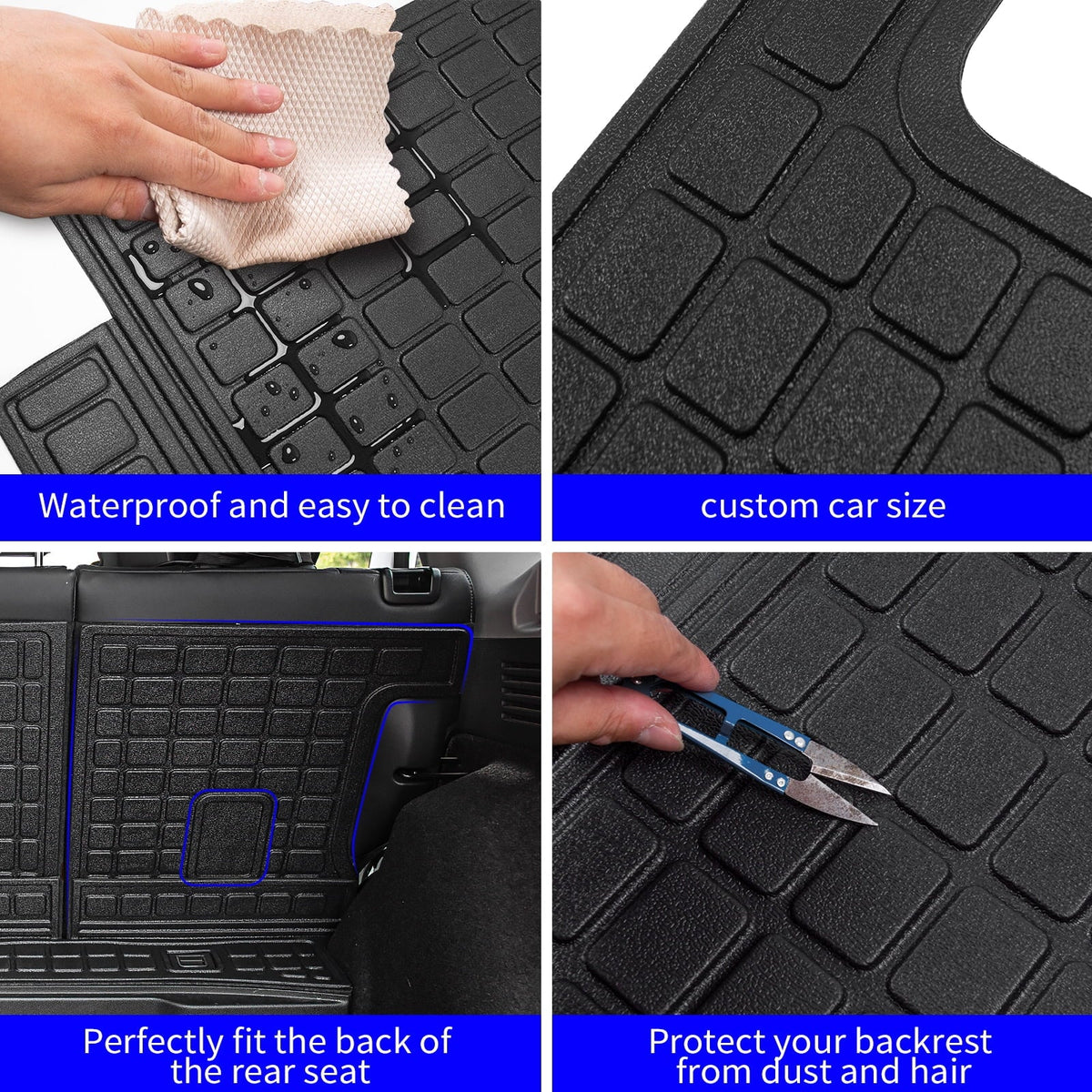Mats) Rear Fuel Mat Back 2021 + Trunk Seat Honda 2017-2022 Weather TPE Cargo All Trunk Fit Mats Accessories Protector Liner Liner Backrest Cover CR-V (Trunk CRV