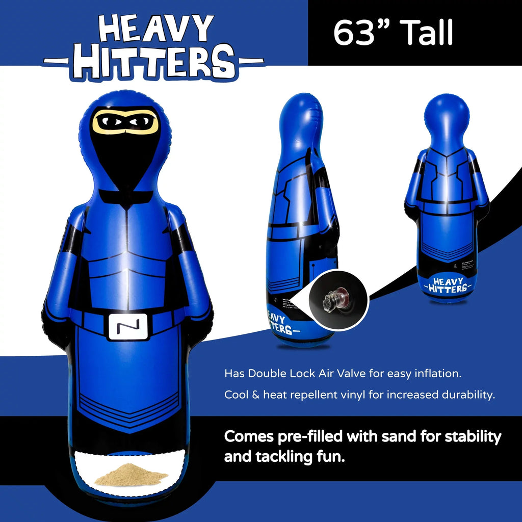 |Filled Bag (Inflatable 63 - Ninja Dudes) Large Punching Sand Kids with inches