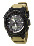 Tough Watch ProTrek Beige Men's PRW5050BN-5 Resin Strap Dial Solar Ana-Digi Black
