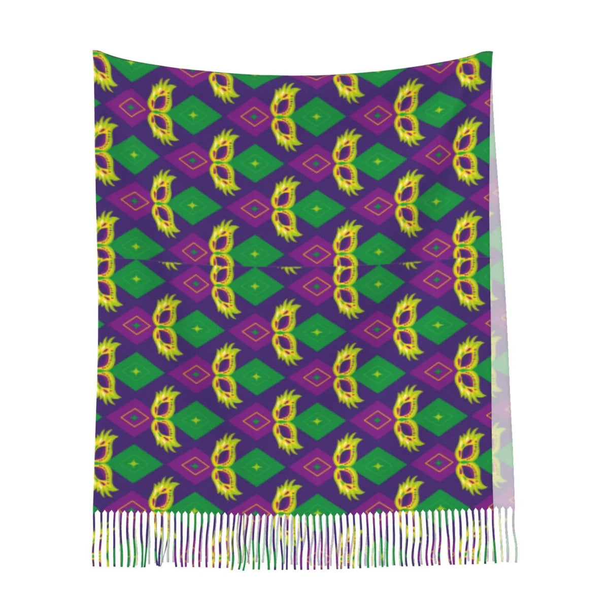 Elegant For Women Print Gras Art Soft Gifts- Mardi Bingfone Feel Cashmere Carnival3 Scarf Scarves Warm Large Winter Wrap Shawl