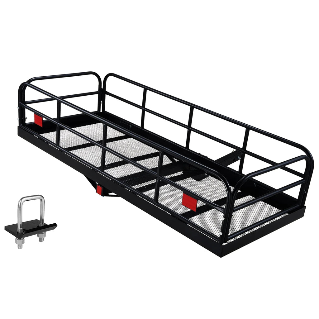 2" Carrier 60x24x14in Stabilizer SKYSHALO 400lb Fits & Mount Hitch Cargo Receiver