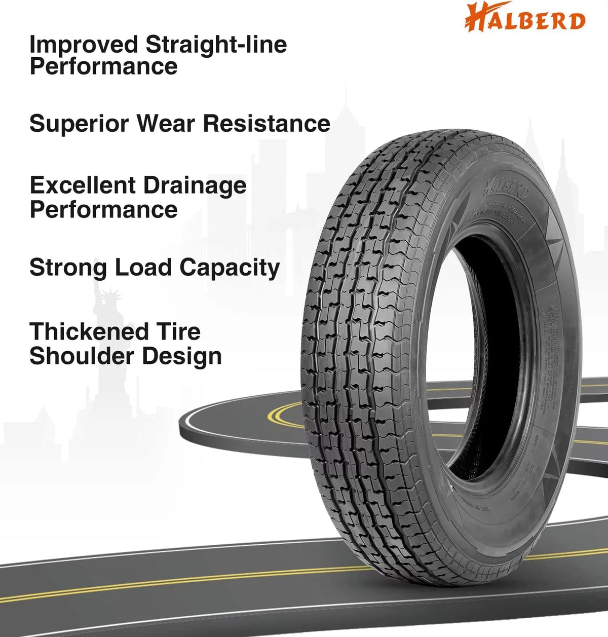 Duty Trailer 2 E condition 75 Tires all-road 10PR ST225/75R15 in 225 15 Radial Trailer Load Tires Traction Heavy Improve Range Set