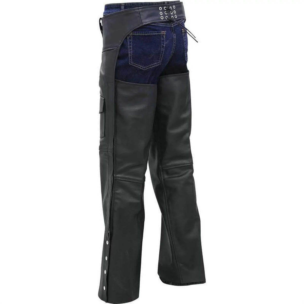 Buffalo Genuine Rocky Mountain Solid Hides Leather Motorcycle Chaps