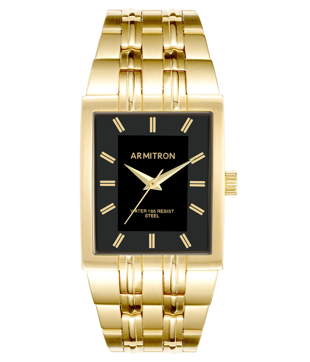 Watch Bracelet Gold Dress Mens Metal Band Tone with Armitron