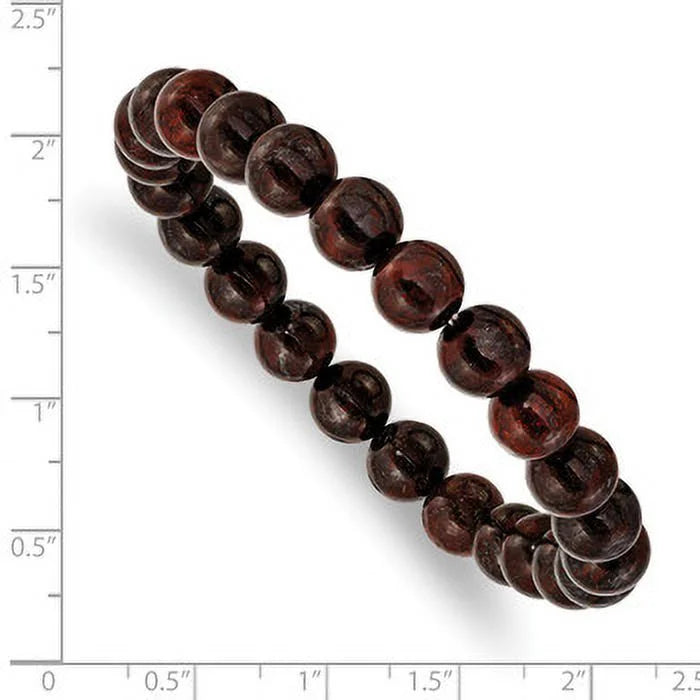 Red Bracelet Agate Lu & Lex Stretch Beaded