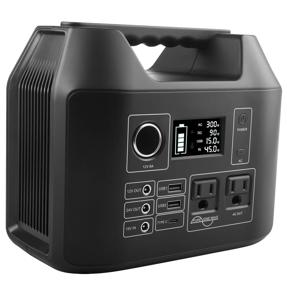 80000mAh Portable NEW 300W Lithium Generator 296Wh Battery Power Station Sloar