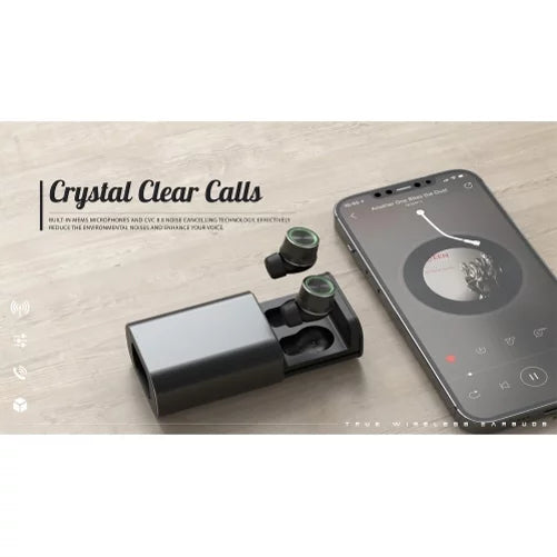 Earbuds REVVL Wireless B8Z 6 Hands-free TWS Wireless Earphones True PRO PRO 5G With Charging Headphones Stereo REVVL Mic for Phone 6 Compatible T-Mobile - Case Hi-Fi 5G Headset Sound