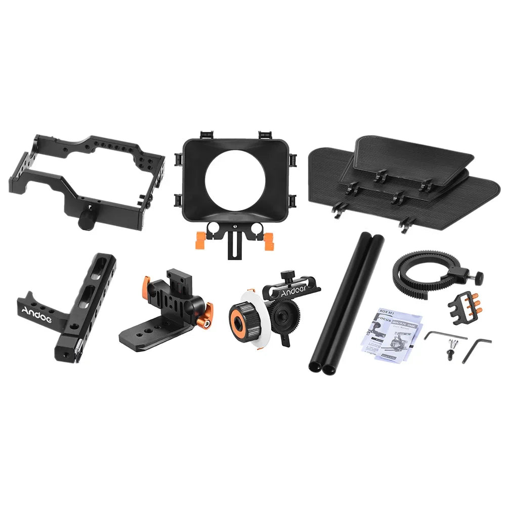 '+ Kit + Rod W/matte Film Film A7s/a7/a7r/a7rii/a7sii/a7iv 15mm Camera 15mm Alloy A7s/a7/a7r/a7rii/a7sii+ + Andoer Box Camera W/matte Box Handle + Box Eryue + Handle Cage,Aluminum + Rod W/matte
