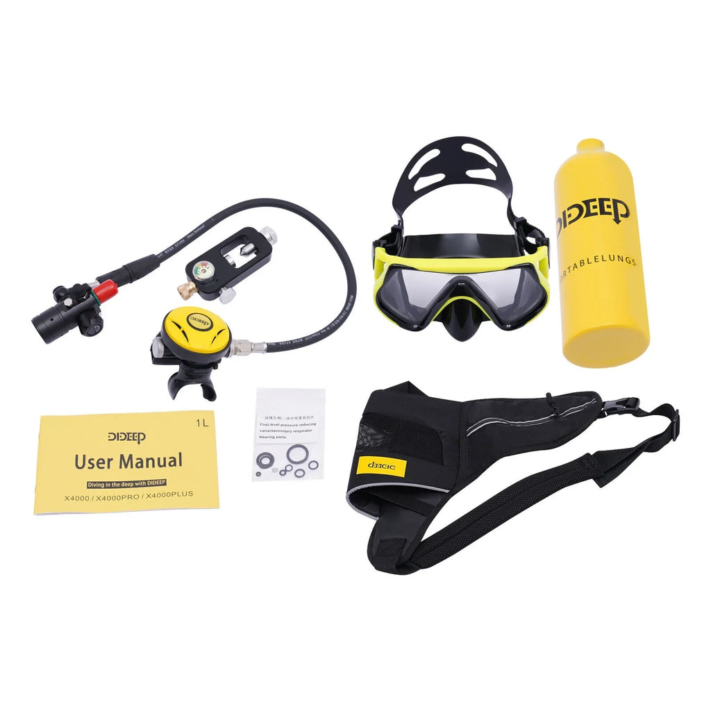 Scuba Underwater Scuba Kit Portable Tank Gear Mini 1L 32.8ft Reusable Deepest Diving