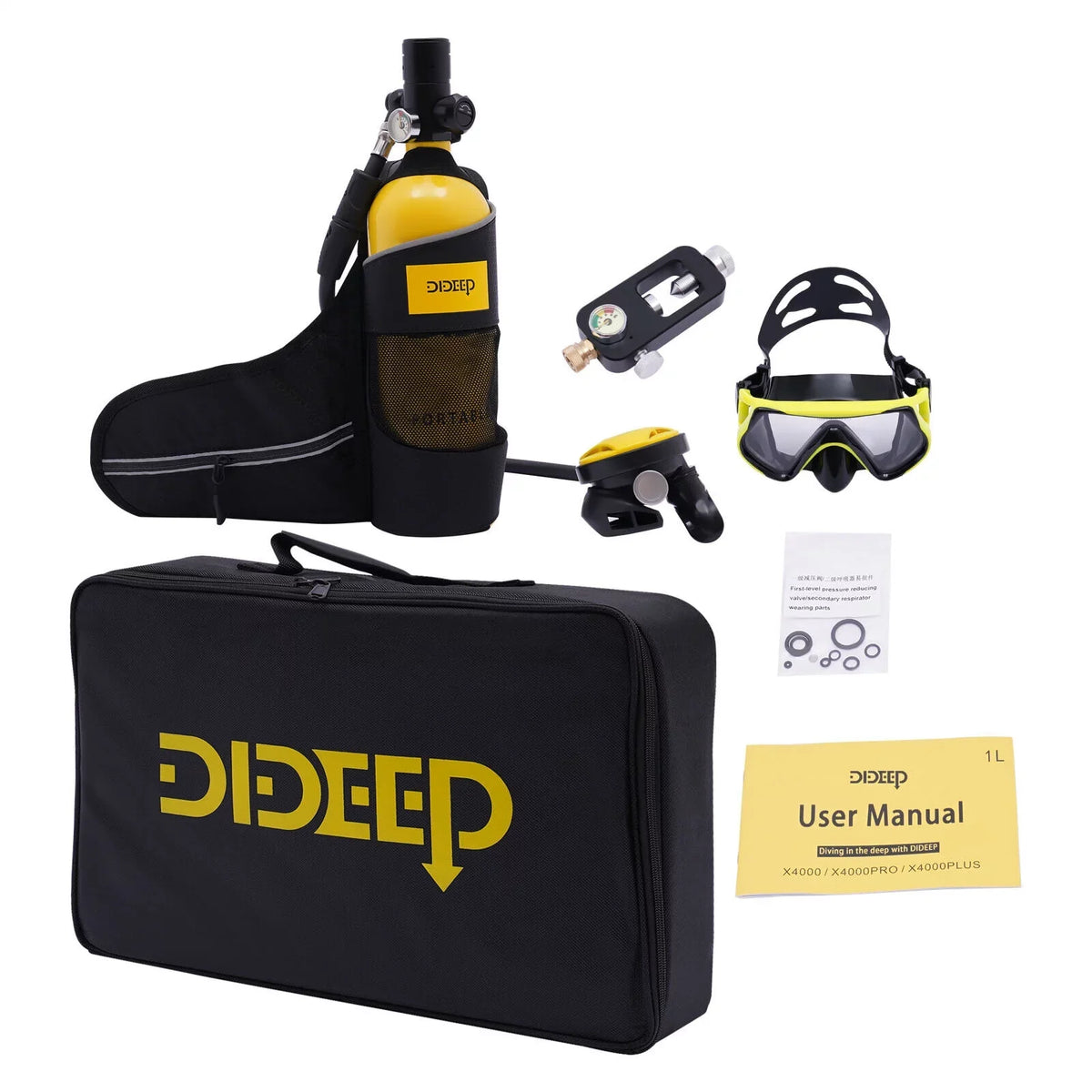 Scuba Underwater Scuba Kit Portable Tank Gear Mini 1L 32.8ft Reusable Deepest Diving