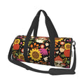Bag Coaee Pocket with Travel and Capacity Waterproof Sports Bag Cylinder Bag Compartment Large Luggage Sunflowers Gym Mushrooms