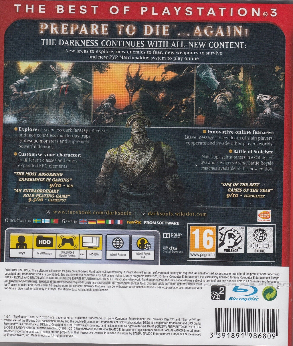 Brand Prepare Dark Sealed Sony to 3 PlayStation Souls NewFactory PS3 Die Edition