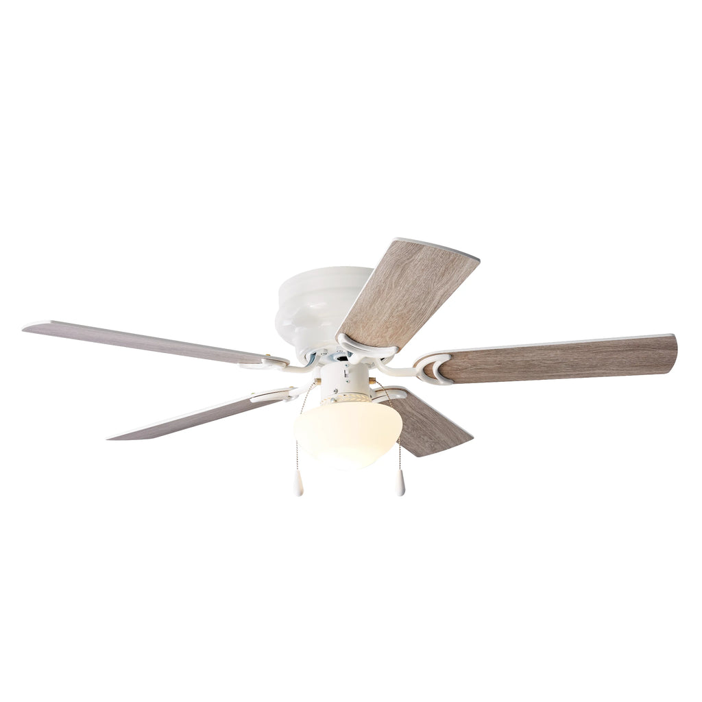 with Indoor Airflow Fan Mainstays Light Hugger 52 Kit, White, Blades, 5 Reverse inch Ceiling