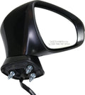 CT200h Heated Light 2014-2017 Mirror Lexus Signal Textured Side Compatible Right Passenger With In-housing Black Kool-Vue