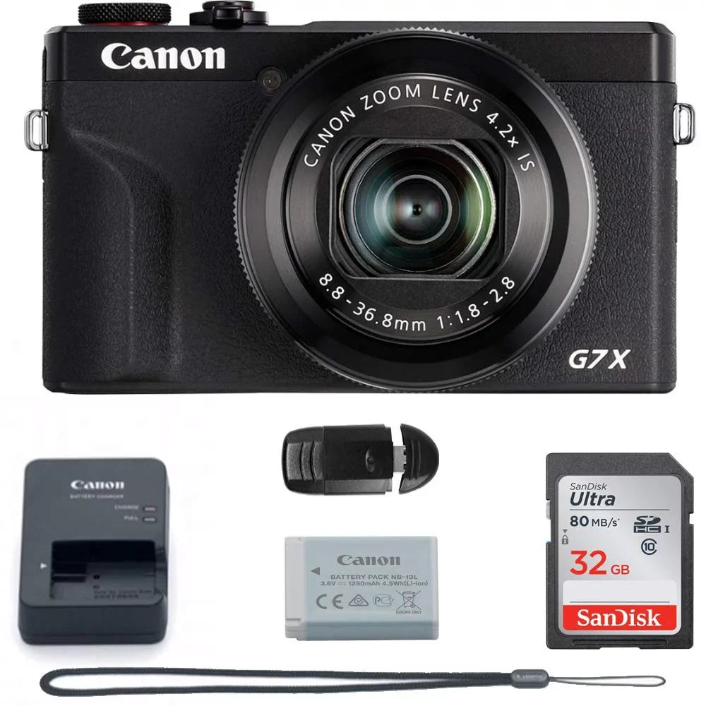 (64GB) G7 - 20.1-Megapixel Bundle Camera X Mark Basic - Canon PowerShot Digital III Black Accessories