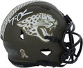 Jaguars Sig Authentic - Certified Jacksonville To Fanatics Service Speed Riddell Autographed Mini 2022 Trevor White Helmet - Lawrence Salute
