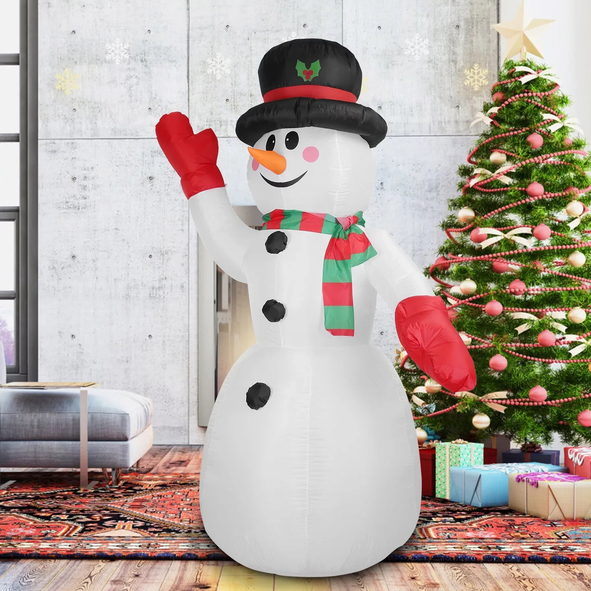 Snowman Blow Lawn Light Party 7.9ft Winter Decor Yard Snowman, Christmas Holiday Inflatable Holiday for Yard Decoration, Up Garden Up Giant iMountek Huge