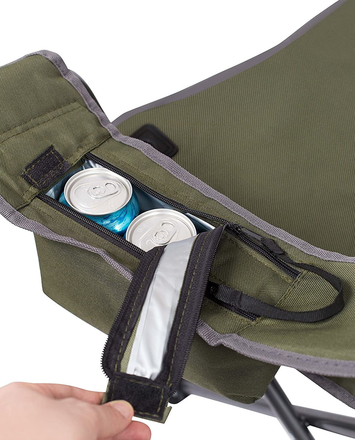 Best Bag Chair Camping Insulated Case Folding - Cooler XL - Duty - Green - - - - Wide Holder Cup Internet's Padded Extra Outdoor Quad Sports - Heavy Carrying Beach - -